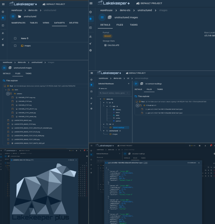 Dataset generic table in the Console