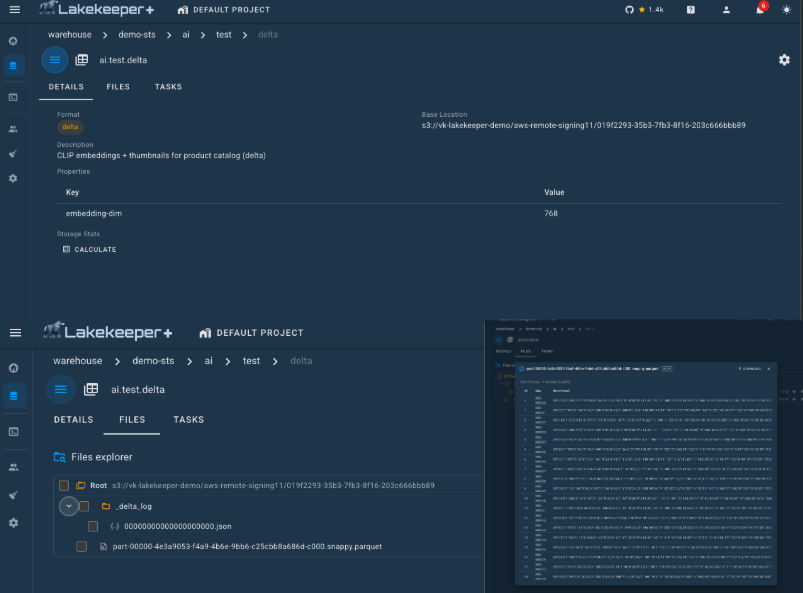 Delta generic table in the Console